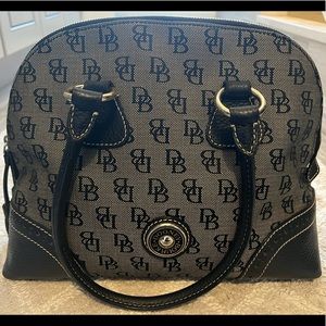 Dooney & Bourke Black and Grey Domed Satchel Bag